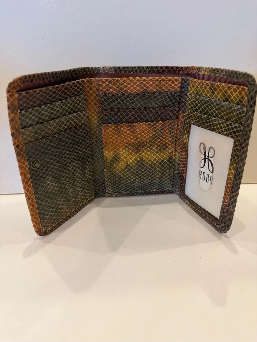 HOBO Ombre Snakeskin Clutch in Black and Brown